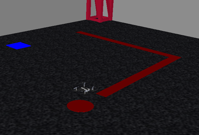 Parrot minidrone line-follower simulation